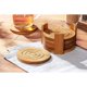 thumbnail image 2 of Juego de 6 posavasos de bambú, posavasos de madera absorbentes y de condensación con soporte, posavasos redondos para bebidas frías y bebidas calientes Namotu HQ-332, 2 of 4