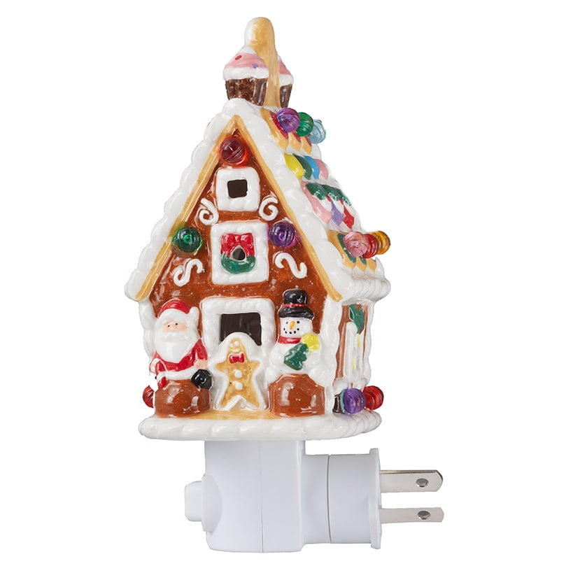 1 pack-Lighted Gingerbread Holiday Accents-House Night Light - Walmart.com