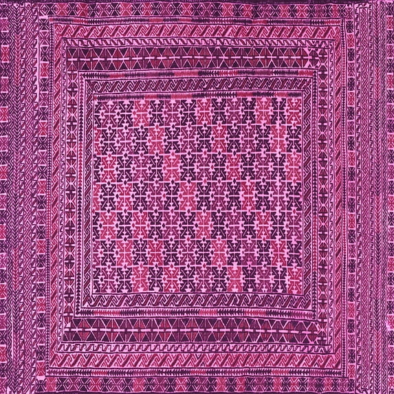 Ahgly Company Indoor Square Southwestern Pink Country Area Rugs, 6' Square