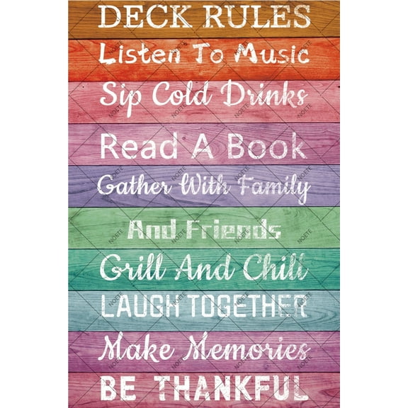 Noete Colorful Tin Sign Vintage 8x12 Inch Wall Art for Easter, Rustic Farmhouse Decor, Indoor/Outdoor Metal Sign for Home, Office & Classroom