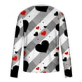 thumbnail image 5 of Qertyioot T-Shirt à Manches 3/4 à Col Rond pour Homme, Chandail Décontracté à Manches Longues, Blouse Imprimée de la Saint-Valentin, 5 of 5
