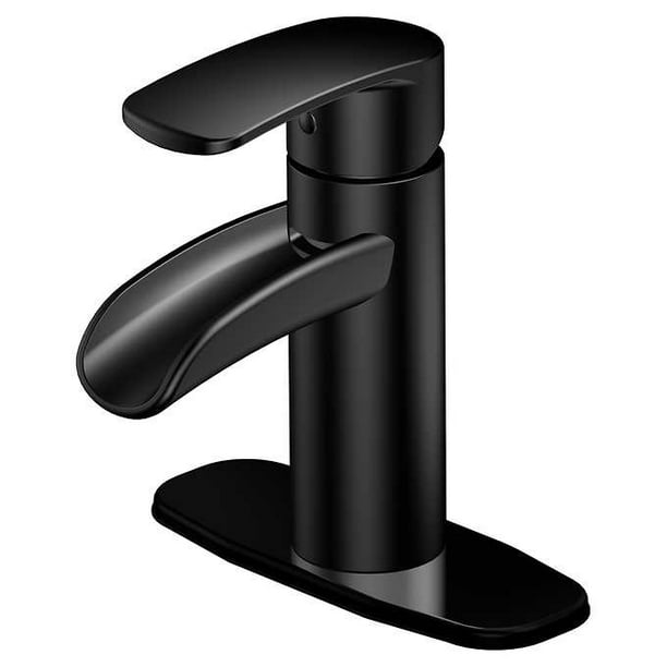 WaterRidge Adra Waterfall Bathroom Faucet Matte Black Walmart.ca