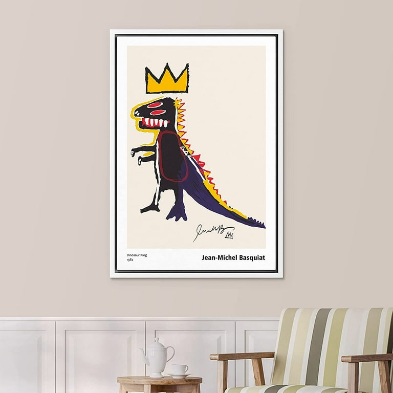 PixonSign Framed Canvas Print Wall Art Jean-Michel Basquiat