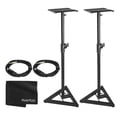 thumbnail image 1 of On-Stage SMS6000-P Adjustable Studio Monitor Stand (Pair) + On Stage 20 ft. XLR-QTR HI-Z Mic Cable + Photo4Less Black Cleaning Cloth, 1 of 4