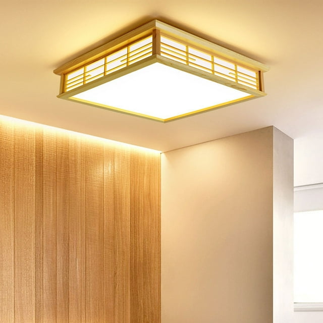 Luz de Techo de Montaje de Descarga, Luz de Techo de LED de Madera Control de Aplicaciones remotas 3 temperaturas de color Ampliateo aplicano el pasillo de la sala de lavandería