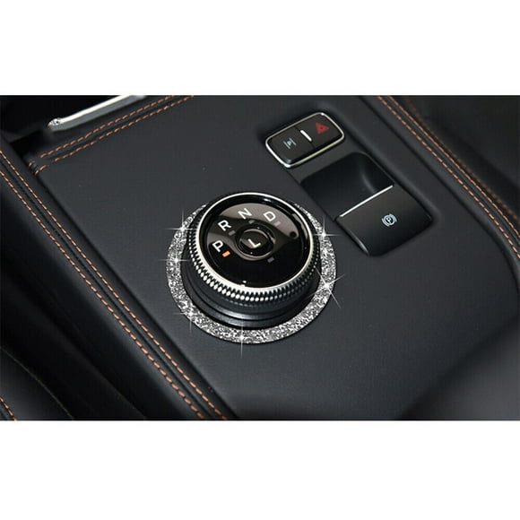 Suitable for Ford for Mustang Mach-E GT 2021+ Silver Rhinestone Gear Shift Knife Ring M-