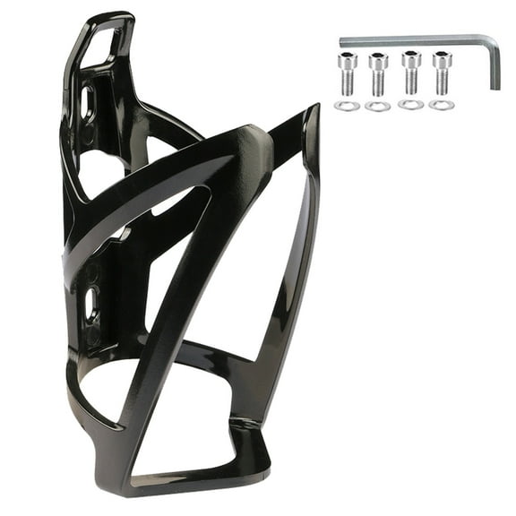 Bike Water Bottle Holder Ultra-Light Durable Bicycle Bottle Cages with Screws Tool, Universal Bike Cup Holder Rack for Road MTB Bikes-Black
