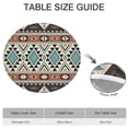 thumbnail image 6 of Brown Triangular Geometric Pattern Round Fitted Tablecloth with Elastic Edge,Dining Table Cover Waterproof,Outdoor Round Tablecloth for Camping,Dining,Indoor and Outdoor, 6 of 7