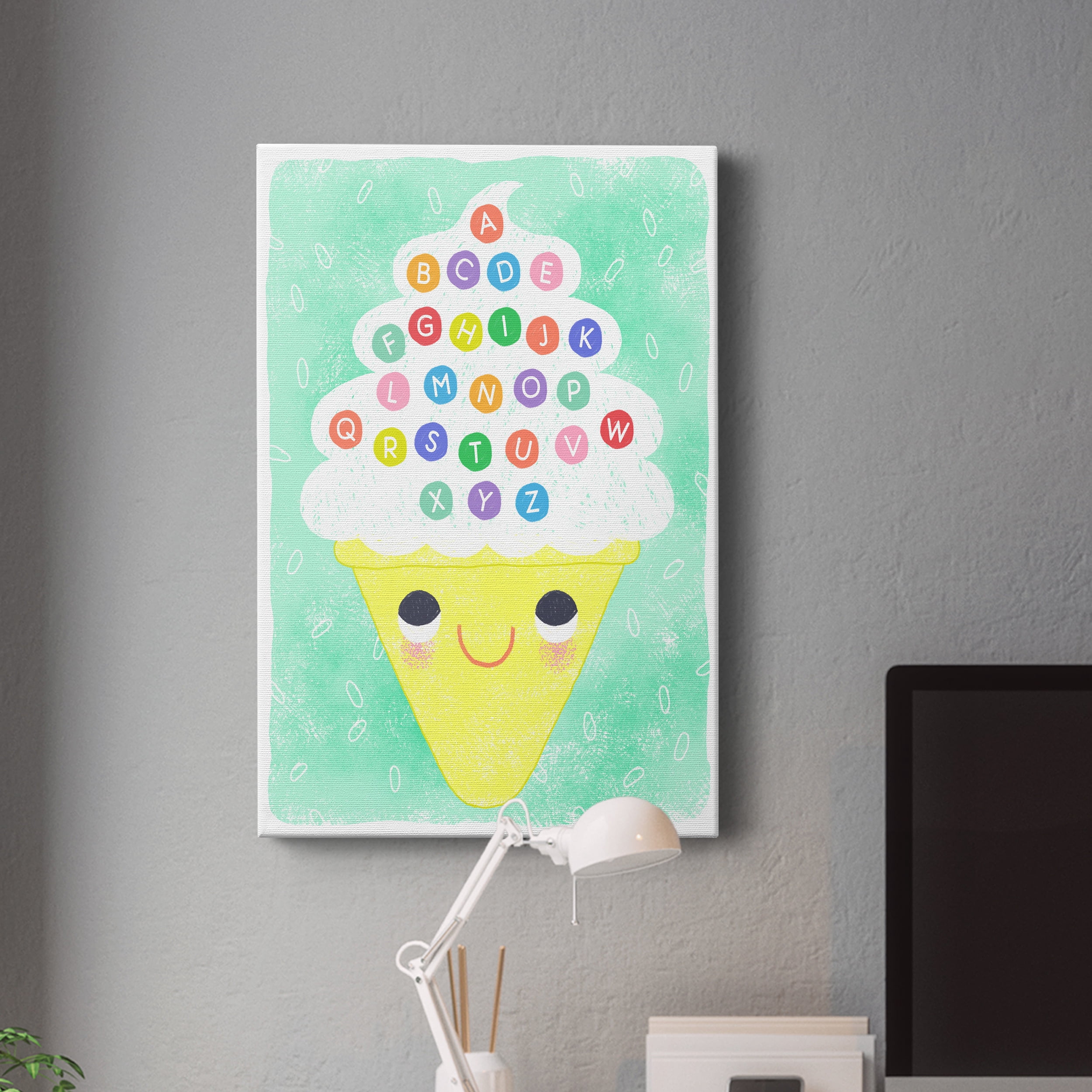 Ice Cream Alphabet Premium Gallery Wrapped Canvas - Ready to Hang - 40 x 60
