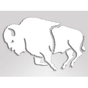 White Vinyl Buffalo Shaped 3M Reflective sticker| Bison Decal