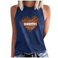 thumbnail image 2 of Tank Tops for Women Plus Size Clearance under $10 Round-Neck Sleeveless Baseball Loose Printed Pullover Tops Navy XXL, 2 of 4