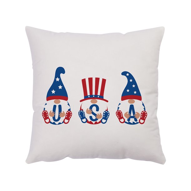 Funda de almohada Día de la Independencia Estilo de dibujos animados Funda de almohada de impresión digital de lino Wmkox8yii HFSH3526