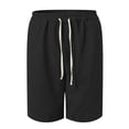 thumbnail image 6 of Ymyiu Men Lounge Shorts Men's Casual Shorts Breathable Summer Beach Shorts Pockets Elastic Waistband Drawstring Style for Vacation Beach Size 5XL(Black, 5XL), 6 of 9