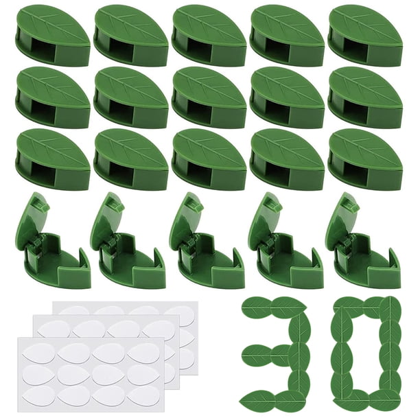 30Pcs Clips De Plantas Para Plantas Trepadoras Invisible En Forma De Hoja Wall Vine Holder Muyoka Hogar