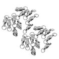 thumbnail image 1 of 20pcs Anillos Sólidos Eslabón Giratorios Swivels Rodamiento de Pesca Accesorios Sunnimix Giros de rodamientos de bolas, 1 of 5