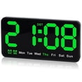 thumbnail image 1 of Reloj de pared digital, 9,5 pulgadas, despertador LED con dígitos grandes, alarma dual, para sala de estar, dormitorios, decoración de aulas, 1 of 5