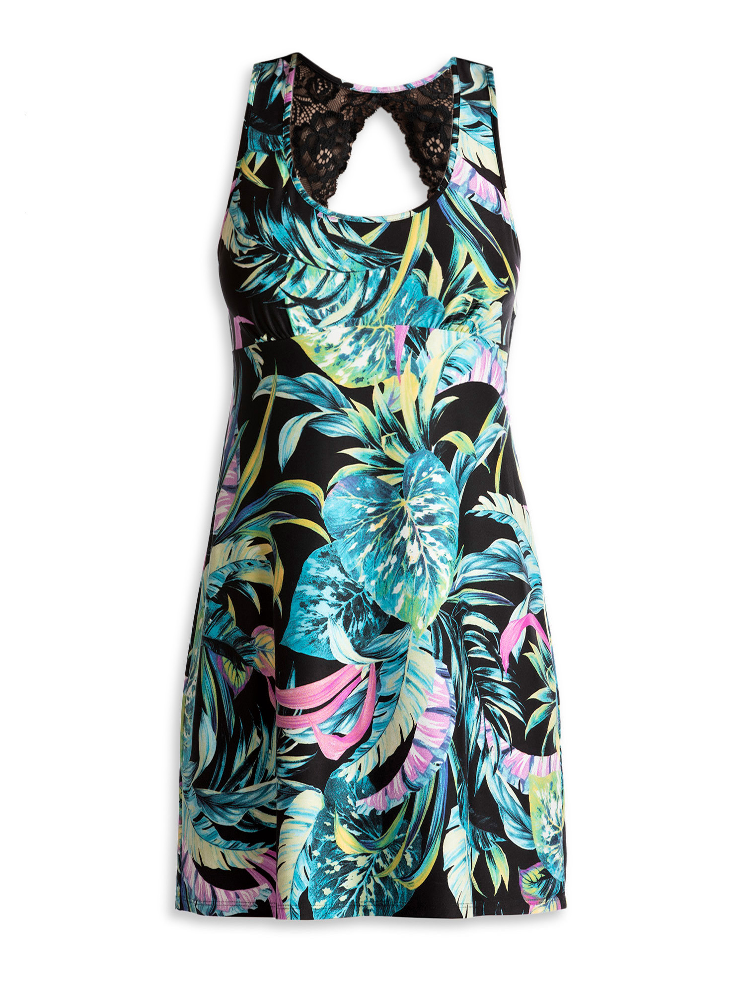 Secret Treasures Sleeveless Scoop Neck Keyhole Back Knee Length Nightgown (Women's or Women's Plus) 1 Pack