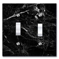 thumbnail image 1 of WIRESTER Double Gang Toggle Light Switch PlateWall Plate Cover Cloudy Black Marble, 1 of 1