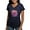 Navy, variant on CafePress - Ukraine Kiev Flag Coat Of Arms Home East G T Shirt - Women's V-Neck Dark T-Shirt