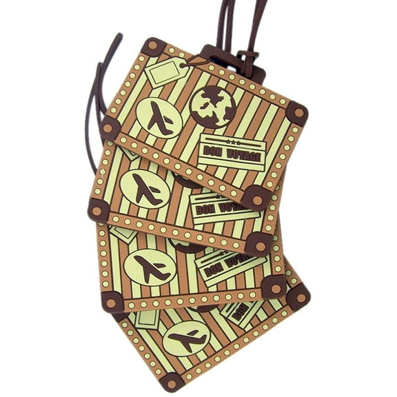 Pack of 40 Vintage suitcase design luggage tag party favor