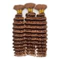 thumbnail image 4 of Bulk Braiding Hair Human Hair Deep Wave Colored Unprocessed No Weft Boho Braids Human Hair Bulk Extensions Brazilian Remy Hair,1b-100g-14inches-100g, 4 of 7