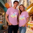 thumbnail image 5 of Mens T-shirts Short Sleeve Easter Graphic T Shirts Couples Funny Vacation Matching Soft Casual Unisex Tees Pink S, 5 of 6