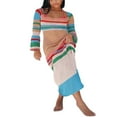 thumbnail image 3 of EIMELI Tricoté Robe Longue Bodycon pour les Femmes Y2K Manches Longues Creux à Rayures Midi Robes Robe de Plage d'Été, 3 of 7