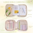 thumbnail image 4 of AOMRCOL Bible Cover for Women Carrying Book Case with Zipper Pocket and Handle,Tabs,Study Supplies Organizer Quilted Bible Bags Floral Pattern Large Book Carrier, 4 of 8