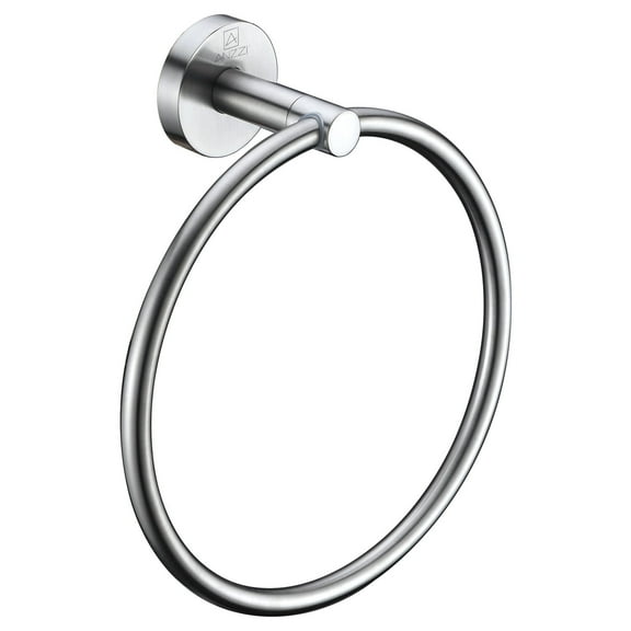 ANZZI Caster Series Scratch Resistant Towel Ring in Brushed Nickel Finish