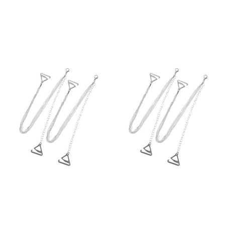 WORGEOUS 2 Pairs Metal Bra Strap Adjustable Invisible Halter Bra Strap With Tassel Underwear Tops Dress Extender Straps Lingerie Strap Bridal Clothing Accessories For woman