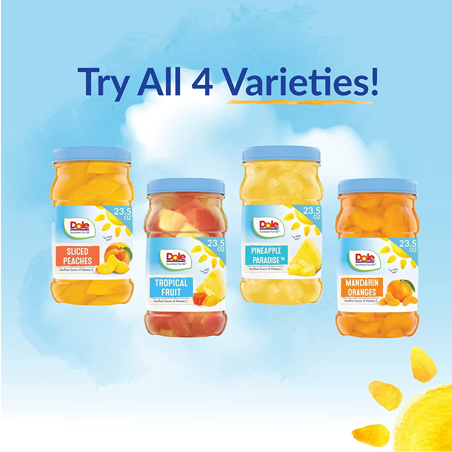 Dole Mandarin Oranges in 100% Fruit Juice, 23.5 oz Jar-Pack Of 2