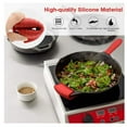 thumbnail image 3 of Harlik Red Silicone Heat-Resistant Handle Covers for Pots & Pans Clearance! Oven Mitts |1Pc Pot Handle Cover, 2Pc Pot Ear Clips, 3 of 5