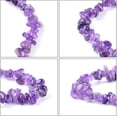 thumbnail image 4 of Pulsera elástica de amatista con cristales curativos, color morado, 5,7 cm de diámetro interior, estilo moderno, joyería de moda para mujer, regalo ideal para San Valentín., 4 of 4