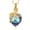 Gold/Purple, variant on Butterfly Stone Heart Urn Pendant Cremation Jewelry for Ashes Keepsake Women's Elegant Beautiful Memorial Jewelry Human Pet Memory Necklace
