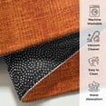 thumbnail image 5 of 8'x10' Area Rugs, Burnt Orange Indoor Outdoor Area Rug for Living Room Bedroom, Farmhouse Linen Texture Washable Bathroom Rugs Kitchen Floor Carpet Mats Home Decor, 5 of 8