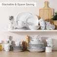 thumbnail image 4 of ZXNYH,  50-Piece Dinnerware Sets for 6, Including Porcelain Plates Sets, Bowls, Mugs, Egg Cups, Cup and Saucer Set, Milk Jug and Sugar Pot Set, Microwave and Dishwasher Safe, 4 of 5
