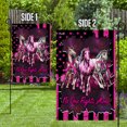 thumbnail image 3 of Flagwix Breast Cancer Decoration, No One Fights Alone Breast Cancer Awareness Flag - Garden Flag (12x18), 3 of 4