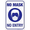thumbnail image 1 of Mask Required Sign, No Mask No Entry Sign, 24x36 Corrugated Plastic, 1 of 1