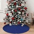 thumbnail image 4 of KLL 36" Christmas Tree Skirt Navy Blue Xmas Tree Skirts Mat for New Year Xmas Holiday Party Indoor Outdoor Home Decoration, 4 of 5