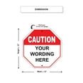 thumbnail image 5 of Caution Your Own Wording Here Novelty Display Outdoor Indoor Unique Aluminum Metal Sign 12"x12", 5 of 5