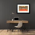 thumbnail image 4 of Winold Reiss 24x17 Black Modern Framed Museum Art Print Titled - Design for Unidentified Interior.) (Drawing of Columned Hall with Altar on a Stepped Plinth and Decorative Frieze Featuring E, 4 of 5