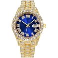 thumbnail image 1 of Reloj de pulsera JAMW para hombre con diamantes de agua y cristal, 1 of 4