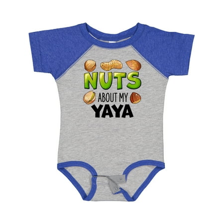 

Inktastic Nuts About My Yaya Peanut Almond Pistachio Gift Baby Boy or Baby Girl Bodysuit