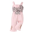 thumbnail image 2 of Seyurigaoka Baby Girls Jumpsuit Leopard Printed Pattern Sleeveless One-piece, 2 of 8
