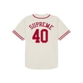 thumbnail image 2 of Supreme Men's 40 Acres Twill Baseball Jersey White, from StockX, 2 of 3