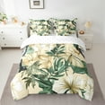 thumbnail image 2 of Manfei Rustic Flower Floral 7-Piece Bedding Comforter Set,Green Monstera Leaf King Bedding Sets,Tropical Plant Leaves Bed Sheets For Girl Teens,Luxury Bedroom Decor, 2 of 8