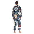 thumbnail image 6 of Dogs Christmas Adult Onesie Pajamas Slim Fit Christmas One Piece Suit Pjs for Women and Men Hooded Zipper, 6 of 7