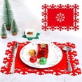 thumbnail image 2 of Christmas Placemat Xmas Theme Anti-scalding Hollow Out Cup Bowl Dish Plate Tableware Mat Dining Table Decoration Daily Use, 2 of 8