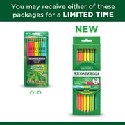 Ticonderoga Wood Pencils, Sharpened, #2 HB Soft, Neon, 10 Count