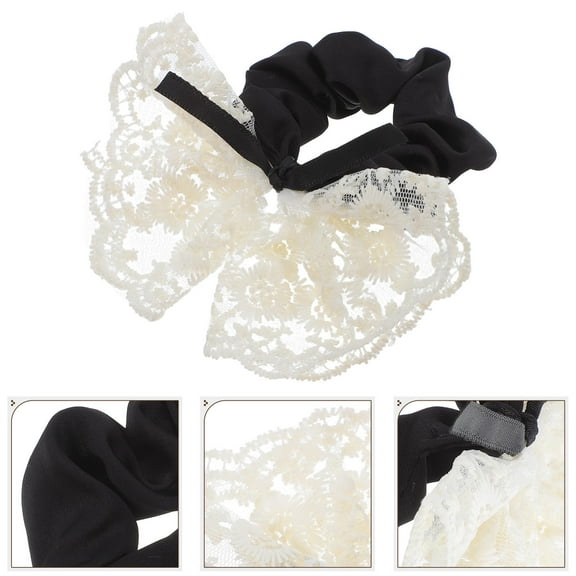 OUNONA Boho Lace Hair Bow Ribbon for Women, Casual and Elegant Hair Accessories for Everyday Use and Special Occasions, 1 Set